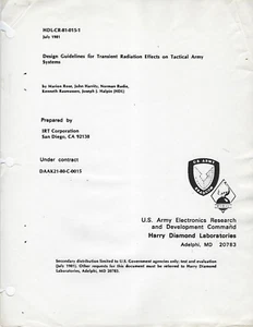 Report - Design Guidelines for Transient Radiation Effects on TAC Army Systems - Imagen 1 de 1
