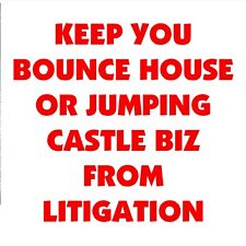 Jumping Castle Bounce House Amusement Legal -  Rental Agreement Disclaimer