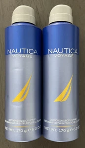 2x Nautica Voyage Deodorant Body Spray for Men, 6 oz (170g) Each, New - Picture 1 of 3