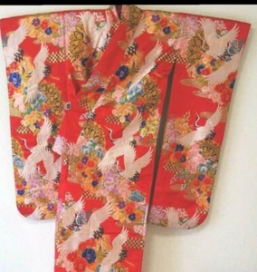Kimono Irouchikake Gorgeous embroidery red from japan JP - Picture 1 of 4