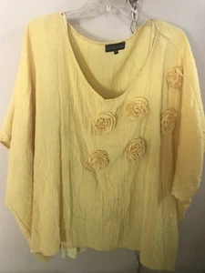 Top/blusa Jean Marc Philippe talla grande talla única se adapta a todos los colores amarillos - Imagen 1 de 6