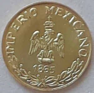 1865 Mexico Gold Souvenir Marriage Token - Picture 1 of 2