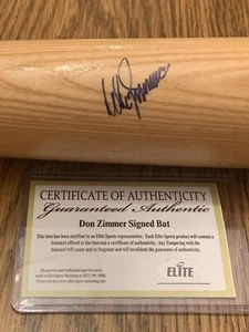 Don Zimmer Auto Rawlings Bat w/ JSA & Elite COA Chicago Cubs - Picture 1 of 6
