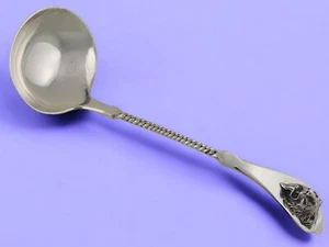 Rare Early Sterling Silver GORHAM Gravy Ladle w/ applied Lion Head medallion - Picture 1 of 8