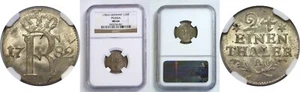 1782 A Germany Prussia 1/24th Thaler Friedrich II (The Great) KM# 296 NGC MS 64 - Picture 1 of 3