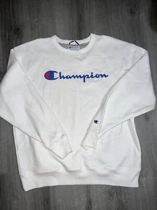 Champion Men's XL Sweatshirt Powerblend Crew Neck Script Logo Athletics - Picture 1 of 4