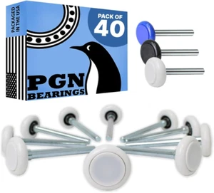 PGN 2" Nylon Garage Door Rollers - 40 Pack for Smooth, Quiet Operation - Picture 1 of 12