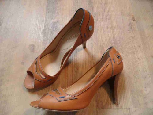 TOD’S TOD´S TODS chice Peeptoes cognac orangebraun Gr. 37 TOP ZC1116