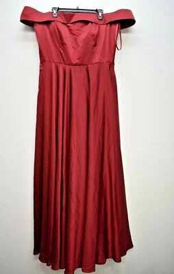 La Femme женщин бордовый без рукавов от плеча шов карманы трапециевидный платье 20 - Изображение 1 из 4