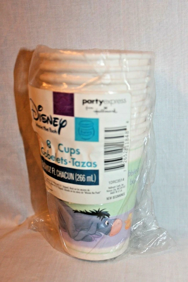 НОВЫЙ В УПАКОВКЕ WINNIE THE POOH DISNEY POOH НОВЫЕ НАЧИНАНИЯ 8 ЧАШЕК  - Изображение 1 из 1