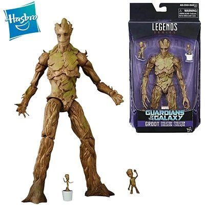 2020 Hasbro Guardians Marvel Legends GROOT Evolution 6" Scale Figure 3-Pack GotG - Image 1 of 4