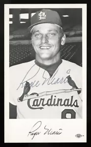 1968 Roger Maris autografiado St. Louis Cardinals paquete de fotos postal sede firmado - Imagen 1 de 1
