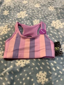 Athletic Works Girls Pink /Purple High Reversible Sports Bras Size XS NEW - Picture 1 of 5