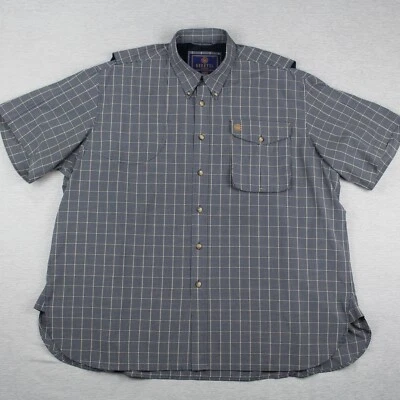 Beretta Vented Shirt Mens Size XXL Blue Short Sleeve Button Down Polyester - Image 1 of 4