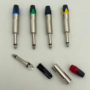 6.35 Mm Audio Plug Mute Plug Connector Jack Mono Assembly Microphone Conector - Afbeelding 1 van 17