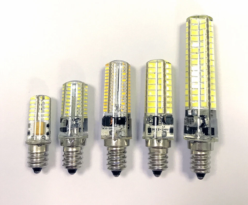 E12 2W/3W/5W/7W C7 Candelabra LED Light bulb AC12V/DC12~24V Silicone Lamp - Image 1 of 3
