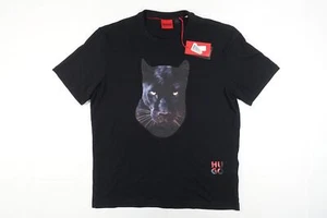 HUGO BOSS DEETAH BLACK XL JAGLION ART TSHIRT MENS DEFECT - Picture 1 of 8