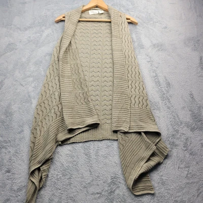 Cárdigan Allison Brittney para mujer sin mangas talla mediana frente abierto crochet  Foto 1 de 4