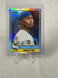 Topps Heritage Francisco Lindor 2025 cromo/refractor arco iris - Imagen 1 de 2
