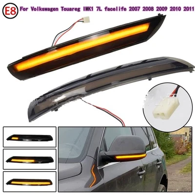 Par de luces de giro del espejo retrovisor lateral para Volkswagen Touareg 2007-2011 Foto 1 de 4