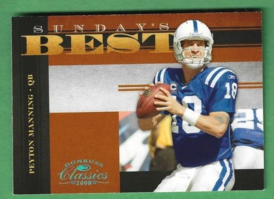 Peyton Manning 2008 Donruss Classics Sunday's Best # 21/25 #SB-21 Colts Foto 1 de 2