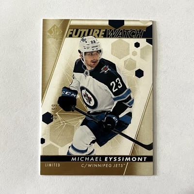 Michael Eyssimont 2022-23 UD SP Authentic Rookie Gold /99 #138 Winnipeg Jets - Image 1 of 3