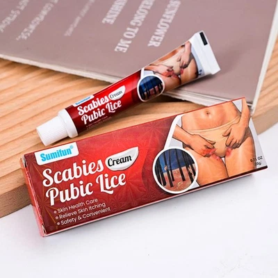 Pubic Lice Removal Cream Mites Scabies Antibacterial Ointment Skin Dermatit~Sale - Image 1 of 4