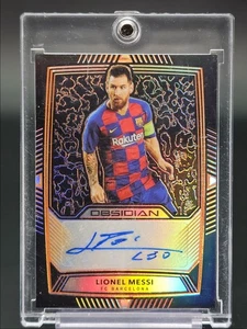 LIONEL MESSI 2019 OBSIDIAN AUTOGRAPH ORANGE ETCH BARCELONA AUTO /15  - Picture 1 of 2