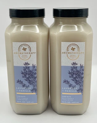 Bath & Body Works Aromatherapy Lavender Vanilla Luxe Bubble Bath Set Of 2 Bottle - Image 1 of 4