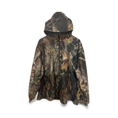 Chaqueta Cabelas Hombres XL Camuflada Roble Musgo Seco Plus Pullover Capucha Caza Naturaleza Foto 1 de 4