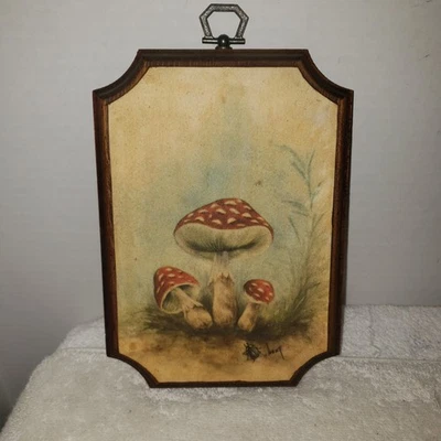 Vintage Mushroom Wall Decor MCM Mod Kitsch Groovy Decor Merry Mushroom Style 5x7 - Image 1 of 4