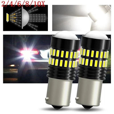 Auxito Bright 2400LM 1156 7506 BA15S LED Car Reverse Back Up Light Bulbs 2/10X Foto 1 de 4