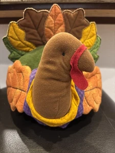 Peluche tacchino Ringraziamento peluche vintage decorazione animali segnaposto centrotavola - Foto 1 di 6