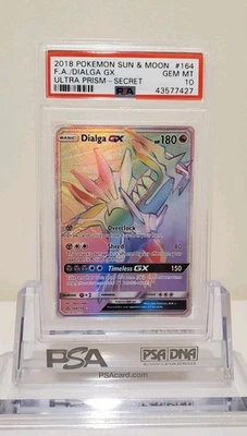 Pokemon Dialga GX Ultra Prism Secret Rare Full Art #164 PSA 10 Gem Mint - Image 1 of 2