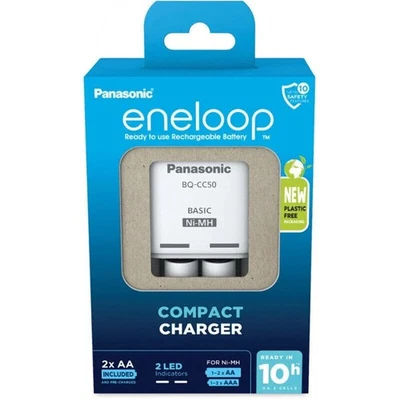 Panasonic eneloop Kompakt Ladegerät BQ-CC50 +Aufladbar Aa Batterien 2000mAh - Bild 1 von 4