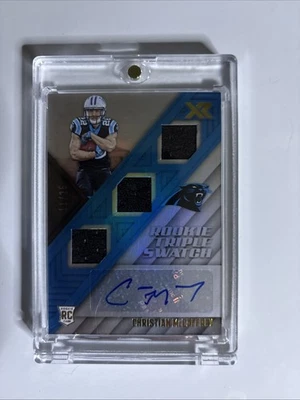 2017 Panini XR - Rookie Triple Swatch Autographs Christian McCaffrey #171 /25... - Image 1 of 3