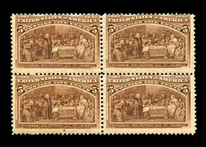 momen: US Stamps #234 Mint OG NH Block of 4 SCV $1,040 - Picture 1 of 1