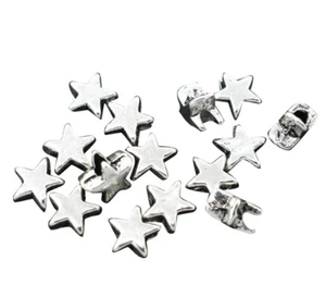❤ 50 x Antique Silver PLAIN STAR Spacer Beads 6mm Jewellery Findings UK Stock ❤ - Picture 1 of 1