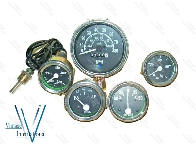 For Willys Jeeps MB GPW CJ Gauges Speedometer MPH/KPH+Temp+Oil + Amp Gauge New - Изображение 1 из 2