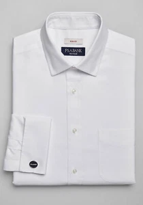 Jos. A. Bank Men's Slim Fit Non Iron Dress Shirt 16 - 36 NWT French Cuffs White - Picture 1 of 8