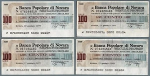 VL0187 Miniassegni: Banca Popolare di Novara FDS e BB - Picture 1 of 1