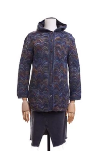 Cárdigan MISSONI Hecho en Italia Mujer Con Capucha Lana Pesada Cremallera Completa Talla IT 42 - Imagen 1 de 16