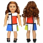 Doll Clothes Colorful Grid Dress For American Girl Gift 18 Inch Accessories Gift