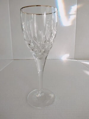 Waterford Crystal Lismore Nouveau Platinum Rim White Wine Glass 8 1/4" - Image 1 of 4