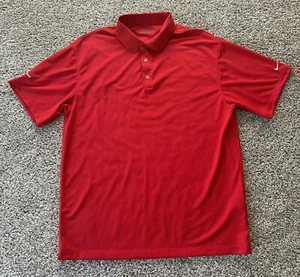 Nike Golf Men's XL Dri Fit Solid Red Polo Shirt Into the Heart of the Cup - Picture 1 of 7
