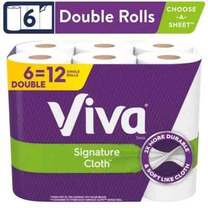 Viva Signature Cloth Paper Towels (Pack of 6 Double Rolls)