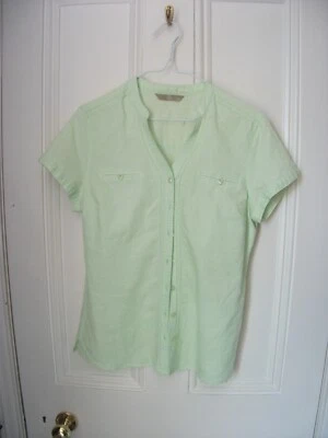 Apple Green Linen Blend Blouse size UK10 - Image 1 of 4
