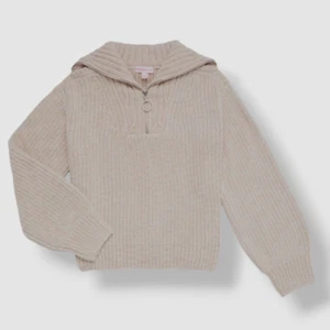 $70 Design History Girl's Pink Half Zip Shawl Neck Pullover Sweater Size XL - Picture 1 of 3
