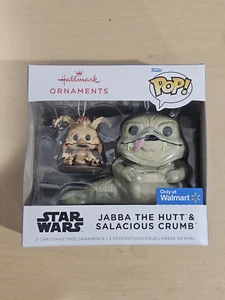 HALLMARK FUNKO POP STAR WARS JABBA THE HUTT & SALACIOUS CRUMB ORNAMENT 2024 JEDI - Picture 1 of 1