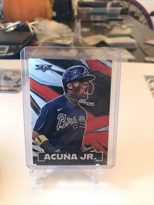 2021 Topps Fire Ronald Acuna Jr. #100 Atlanta Braves - Image 1 of 3